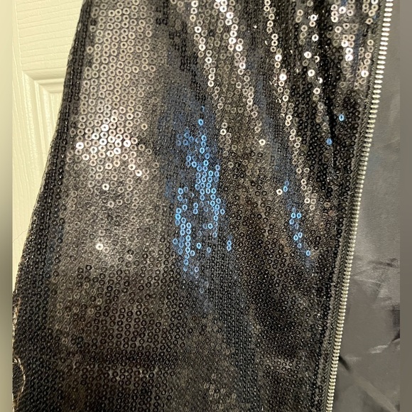 Chico’s  Additions size 10 black puffer vest w/ sequin zip front Like new… - Picture 8 of 11